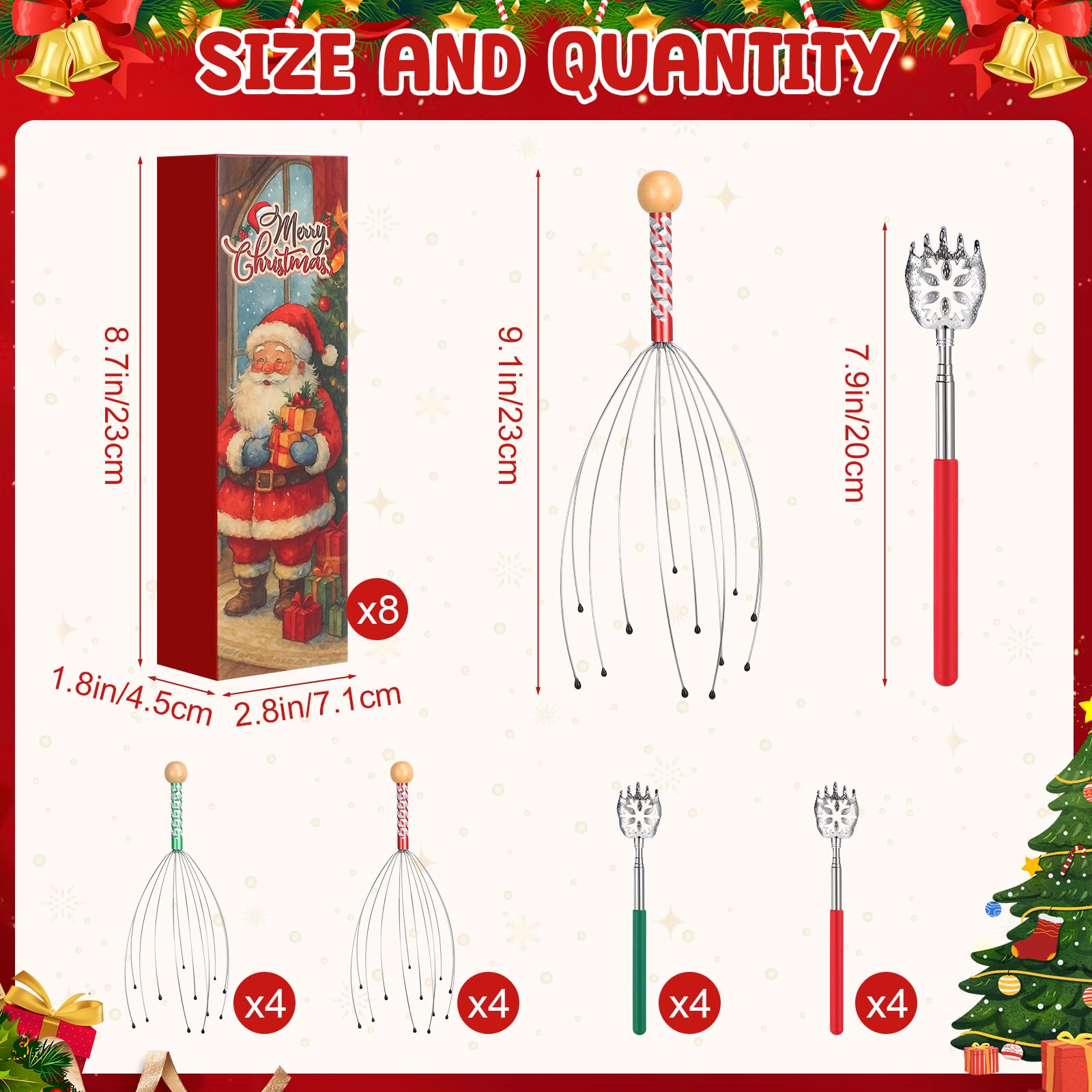 Afarnook extendable back scratcher reaches hard-to-reach areas.