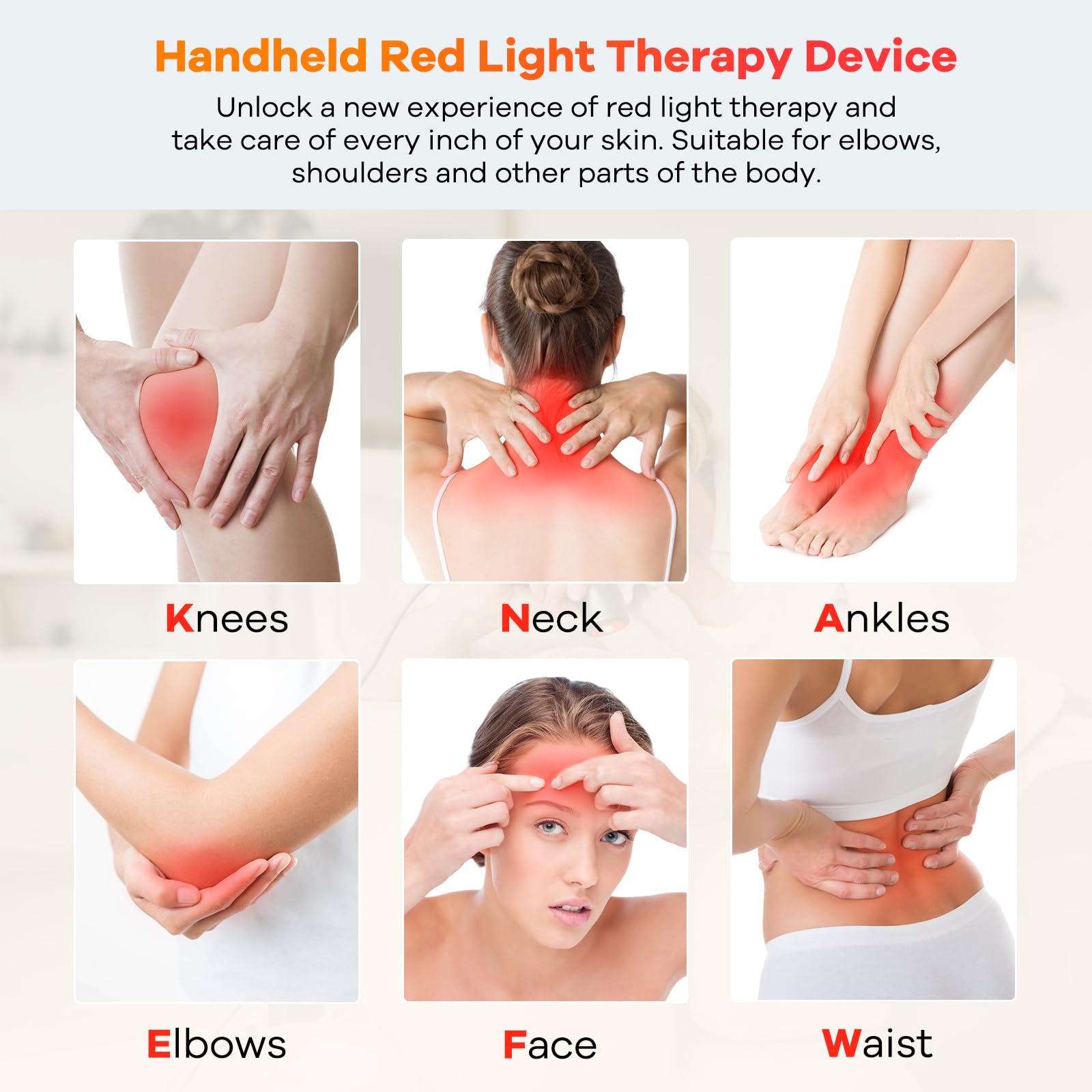 AFFLAT Red Light Therapy Flashlight battery indicator highlights long-lasting sessions