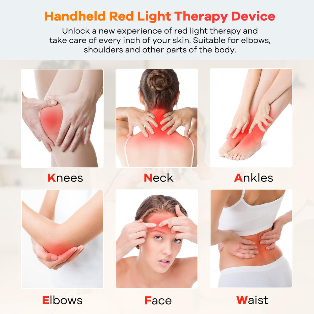AFFLAT Red Light Therapy Flashlight battery indicator highlights long-lasting sessions