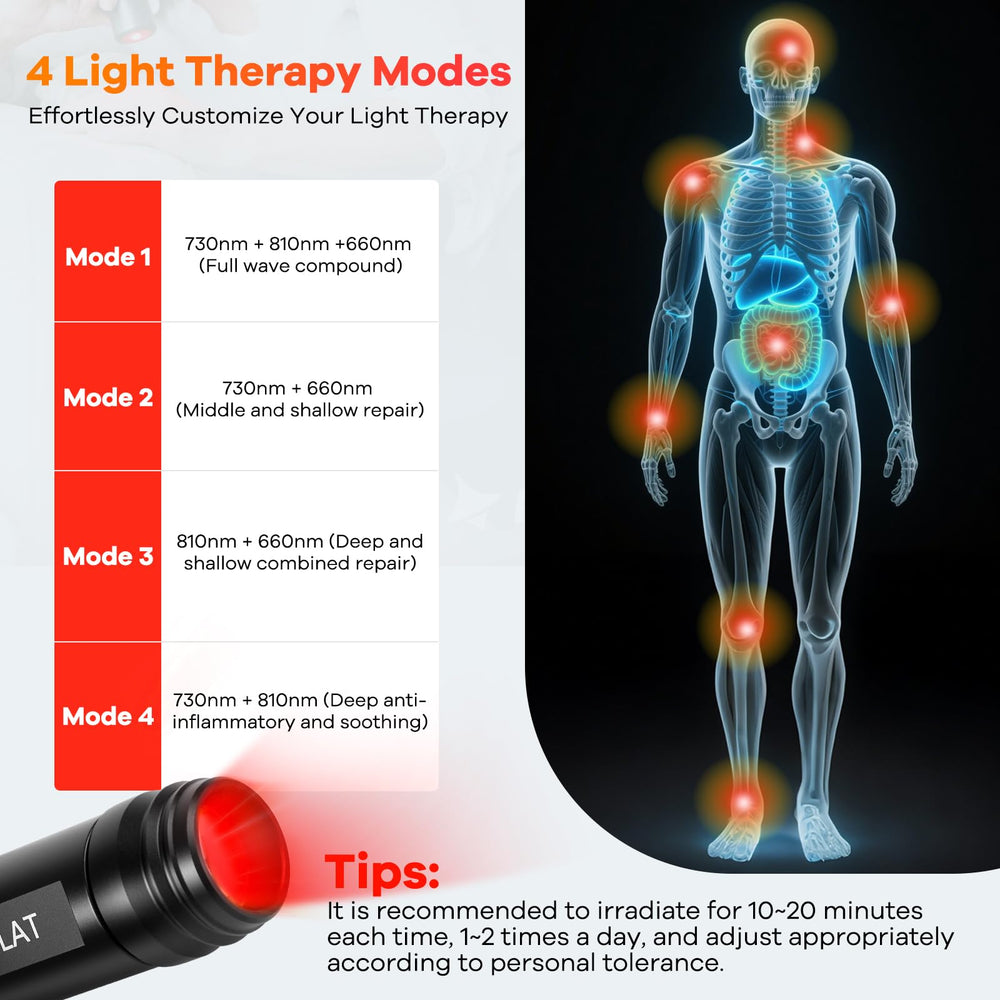 AFFLAT Red Light Therapy Flashlight face application for soothing skin wellness routines