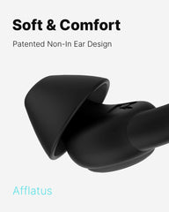 Afflatus ear plugs bionic fit: contour matches the ear for secure wear.