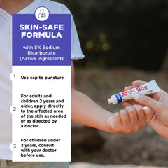 After Bite Kids four-pack cream tubes kept handy in first aid kits.