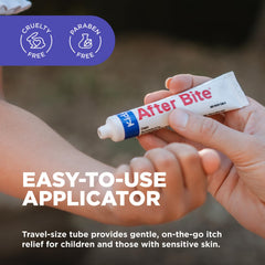 After Bite Kids travel-size cream tube ready for on-the-go bites.