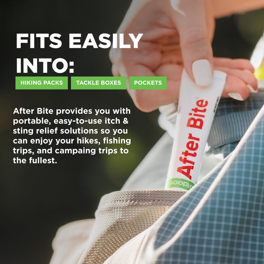 After Bite Outdoor Formula applicator-cap enables precise spot treatment.