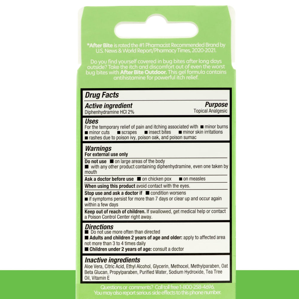 After Bite Outdoor Formula pocket-friendly option for on-the-go itch relief.