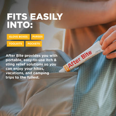 After Bite Xtra Formula being applied on skin for itch relief use.