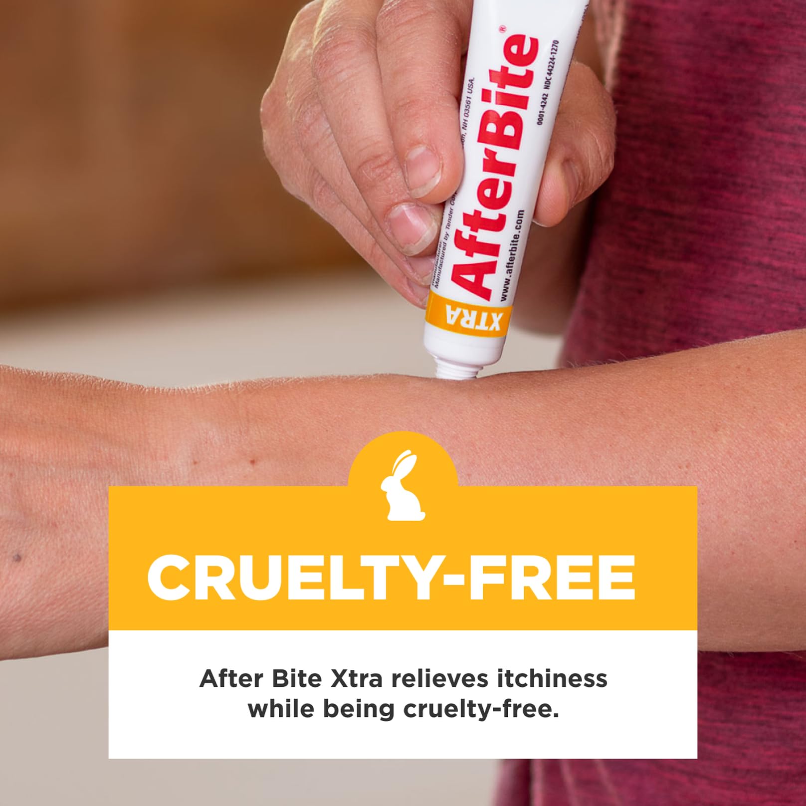 After Bite Xtra Formula ingredients label emphasizes skin-safe formula.