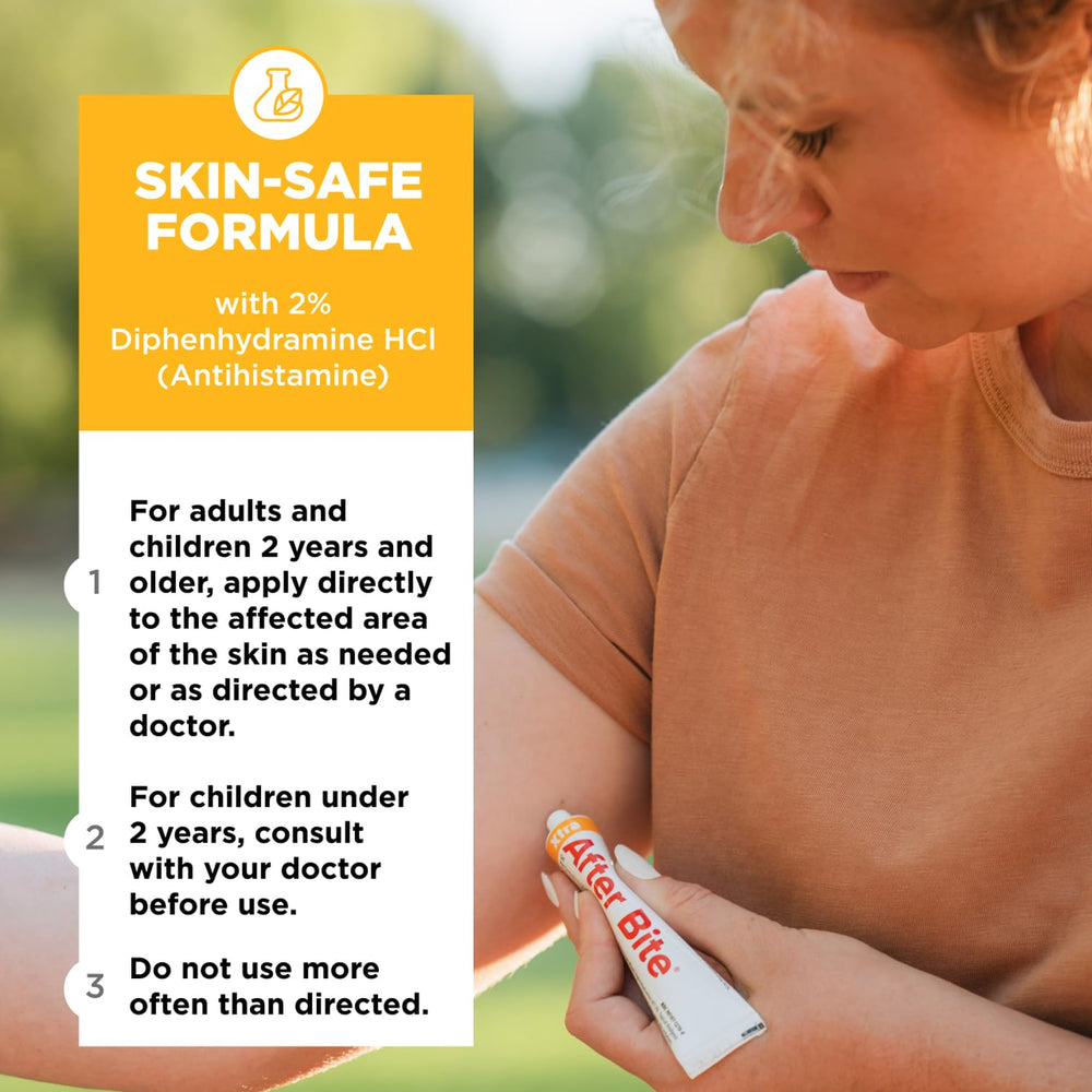 After Bite Xtra Formula 4-pack image highlights travel-size convenience.