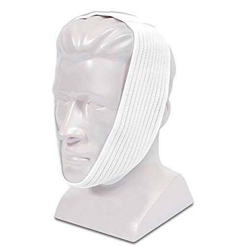 AG Primada premium white chin strap, front view, enhances fit and all-day comfort with added support straps