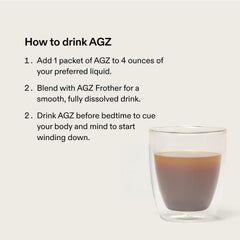 AG1 AGZ Sleep Drink Sampler packaging front with three servings