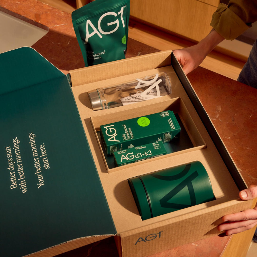 AG1 Omega3 daily-use setup demonstrates easy integration into routines