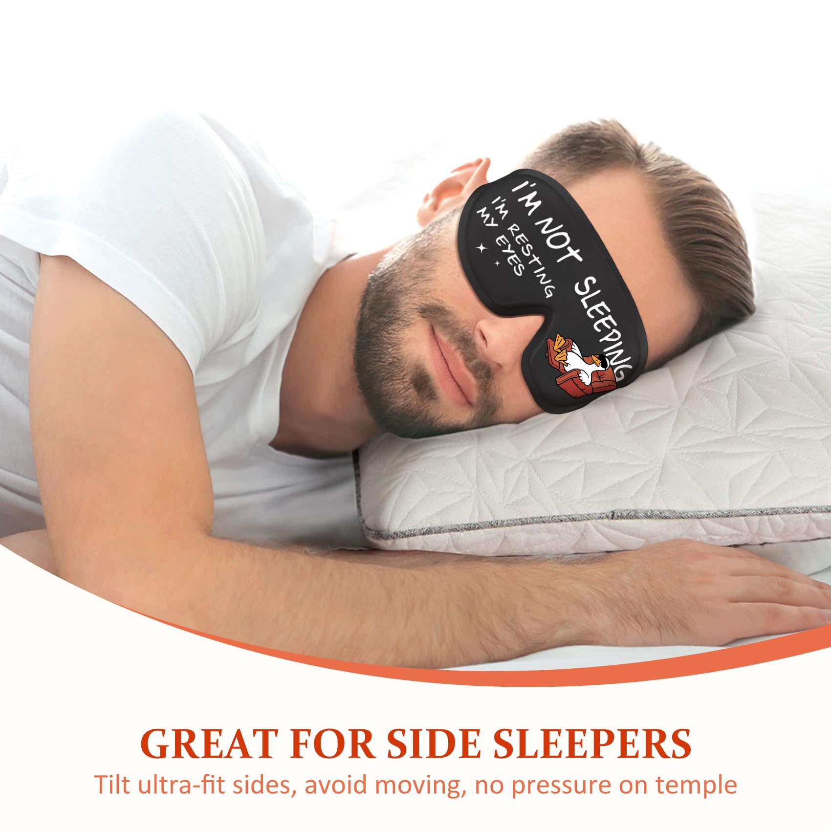 Aganmi adjustable strap eye mask offering universal fit for all head sizes.