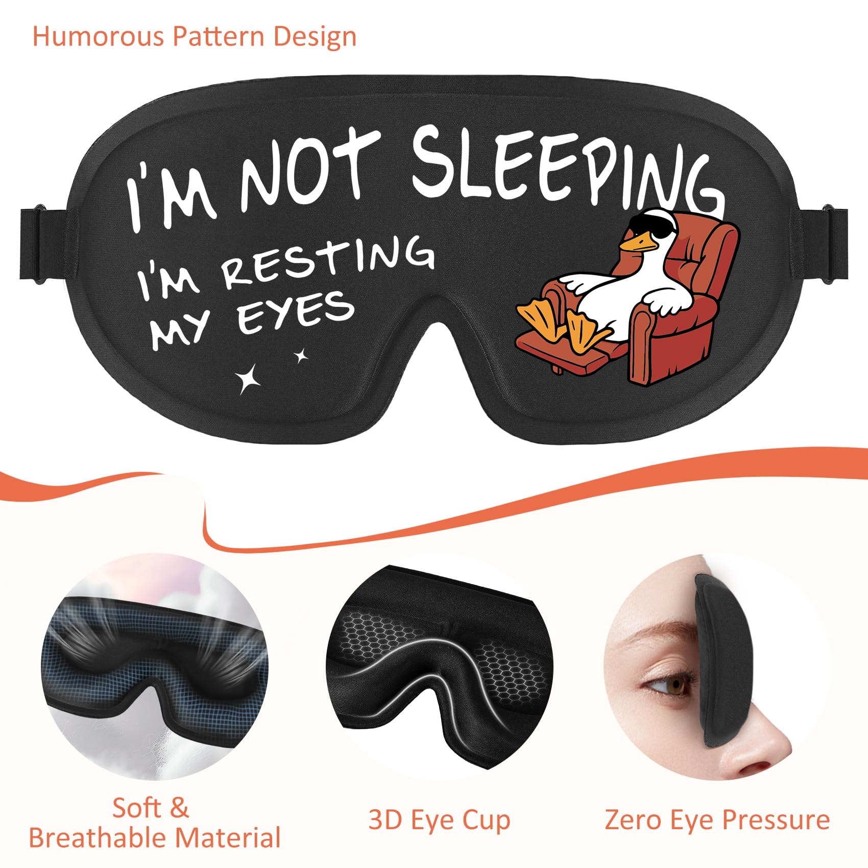 Aganmi side-sleeper eye mask ideal for travel and daytime naps.