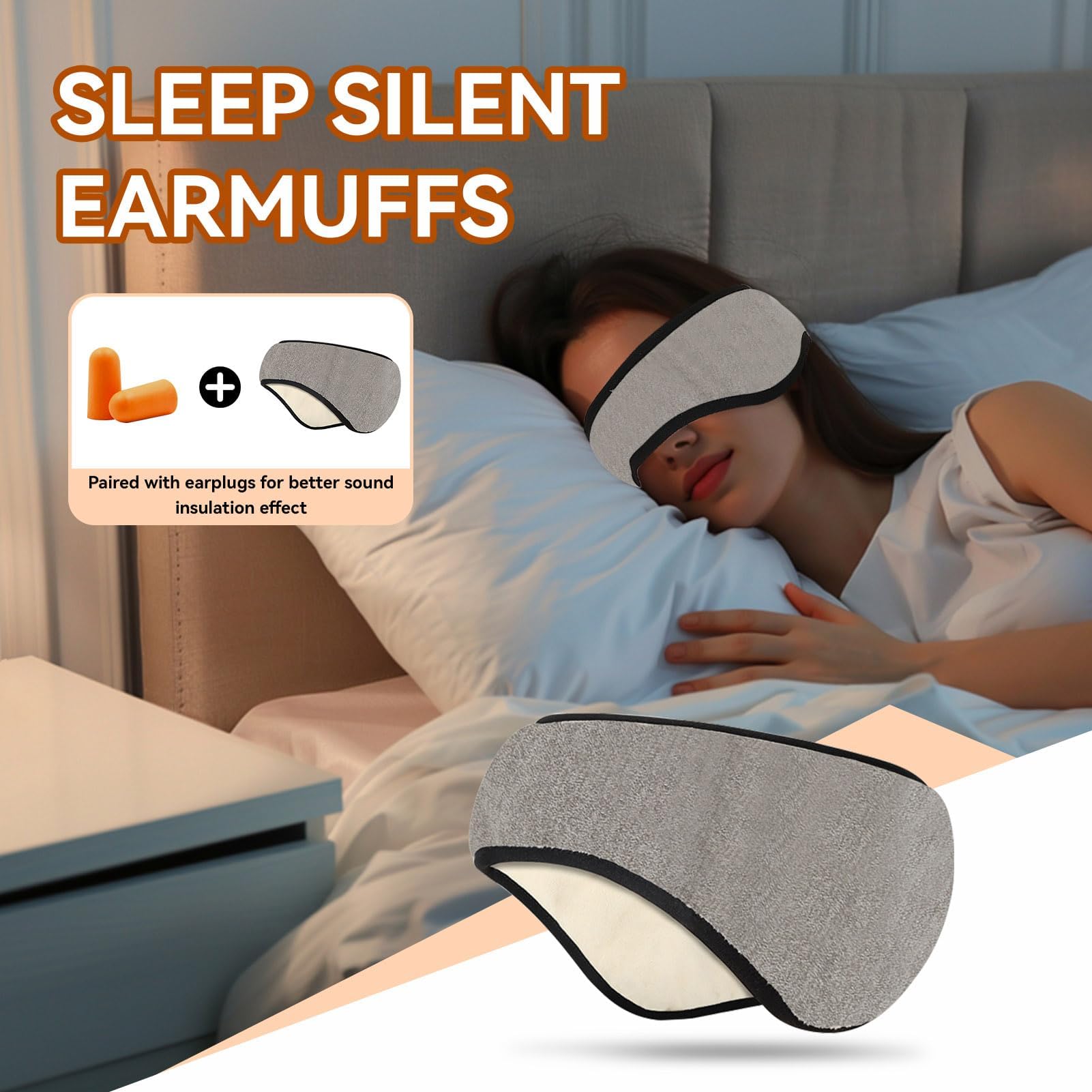 Agatige ear muffs with adjustable fit for all head sizes
