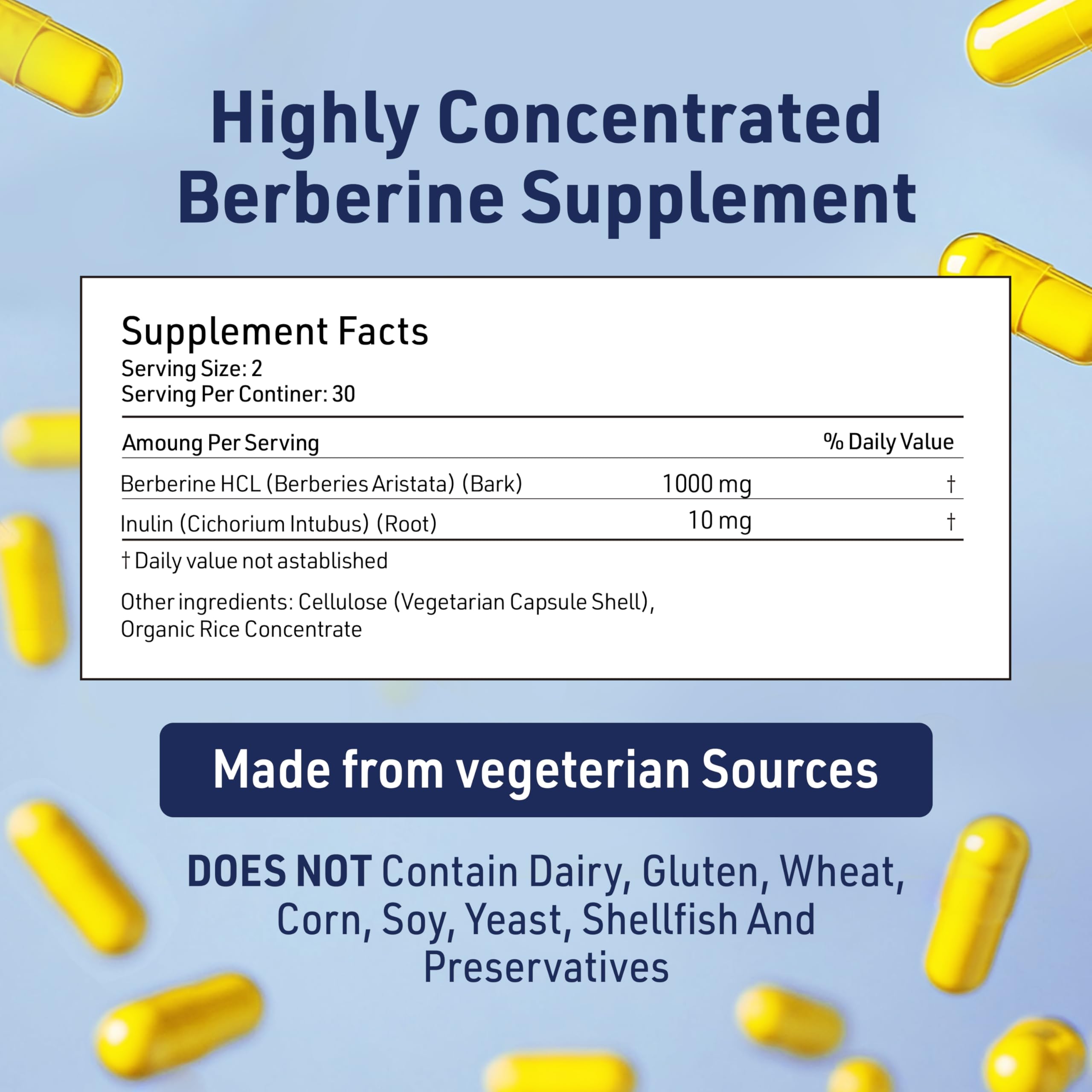 AgeImmune Berberine bottle front label highlights potency and purity.