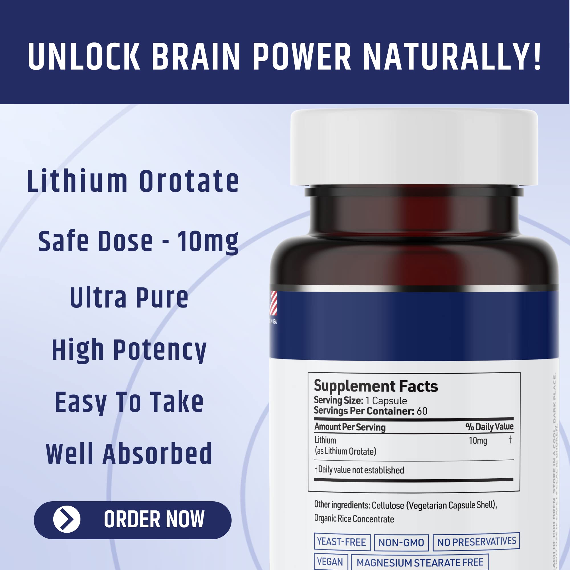 Capsules in hand illustrate compact, vegetarian-friendly supplement.