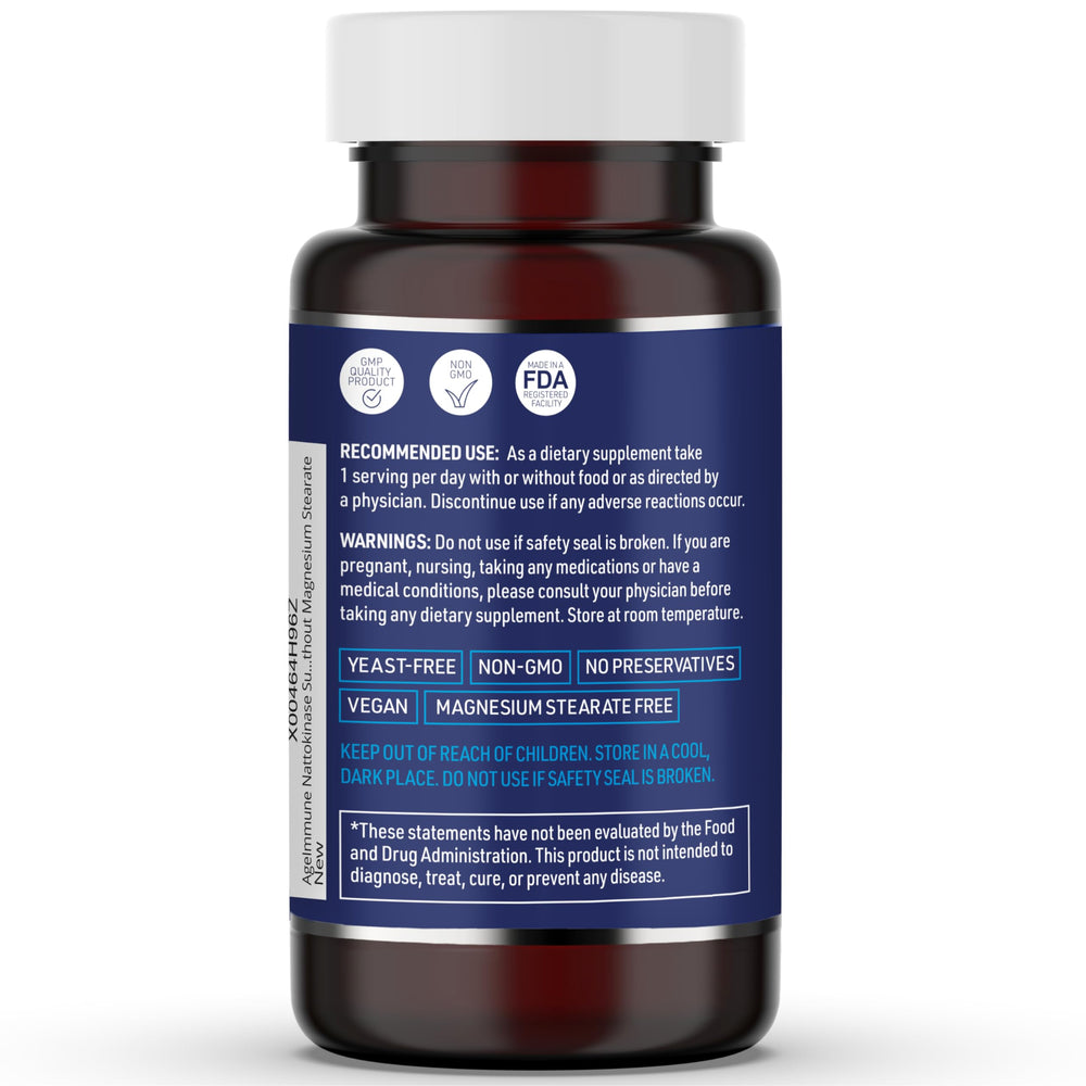 AgeImmune nattokinase two-month supply with 120 capsules