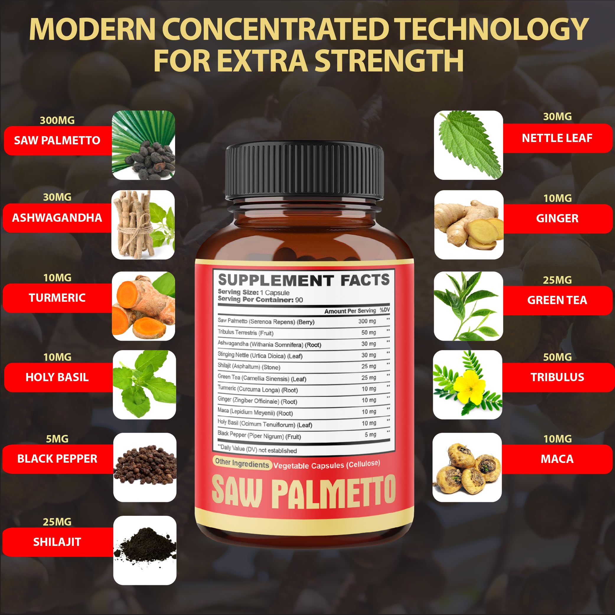Agobi Ashwagandha-Turmeric Capsules close-up showing herbal blend.