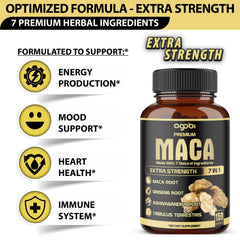 Agobi ginseng-tribulus-shilajit capsules image suggests versatile energy for active days.