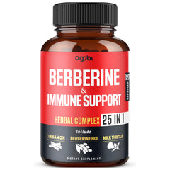 Agobi Premium Berberine bottle displaying the 120-capsule bottle for daily immune and digestive support