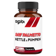 Agobi Saw Palmetto bottle with capsules for daily wellness support.