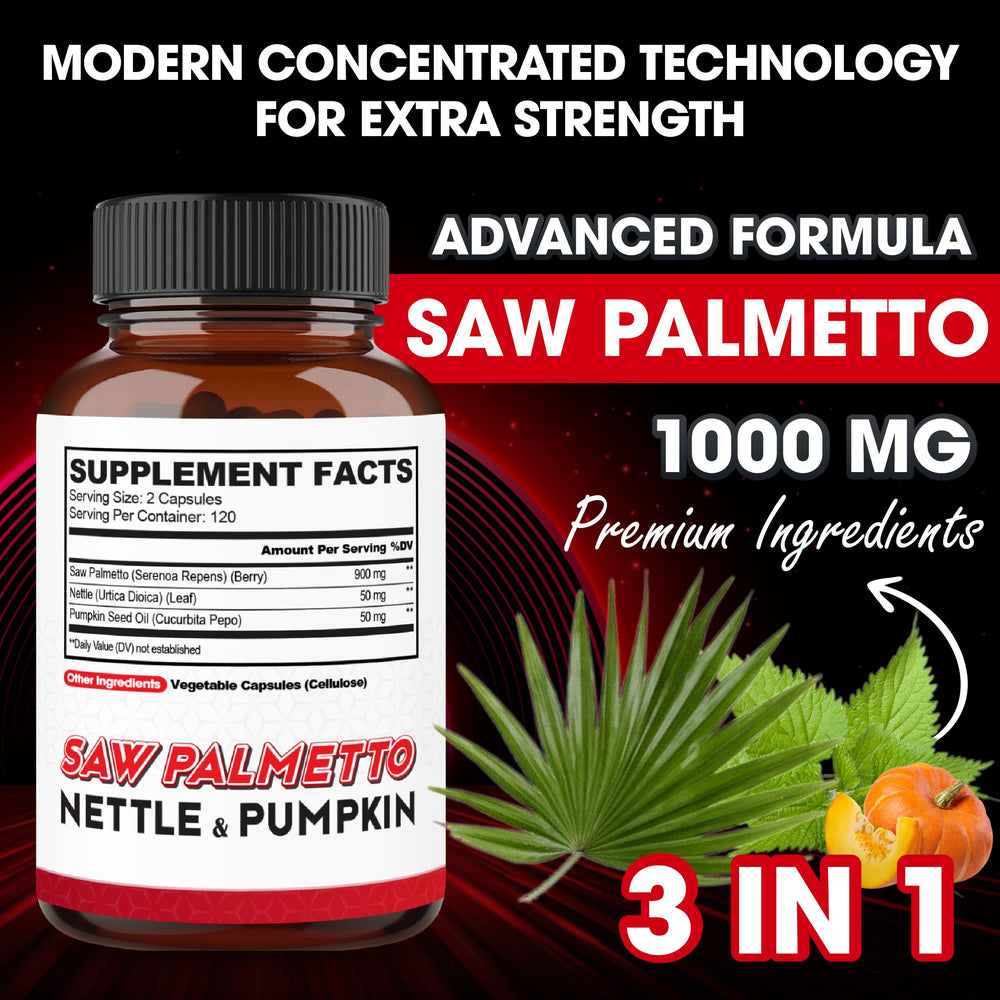 Agobi Saw Palmetto capsules close-up highlighting easy daily use.
