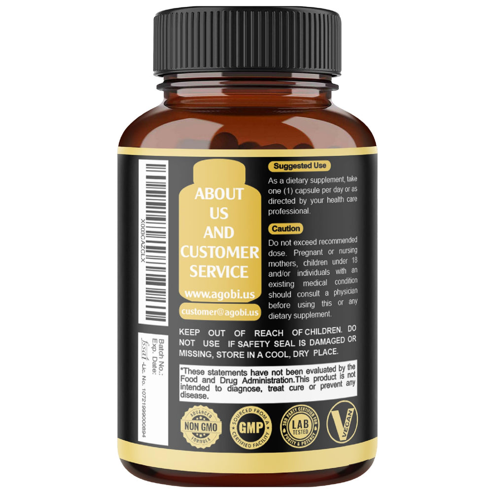 Agobi Vegan capsules pack shows a 5-month supply for steady use
