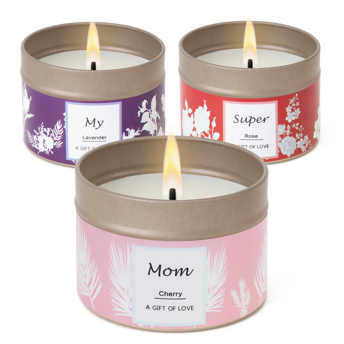 AGOL 3-pack scented candles gift box for moms enhances gifting and ambience