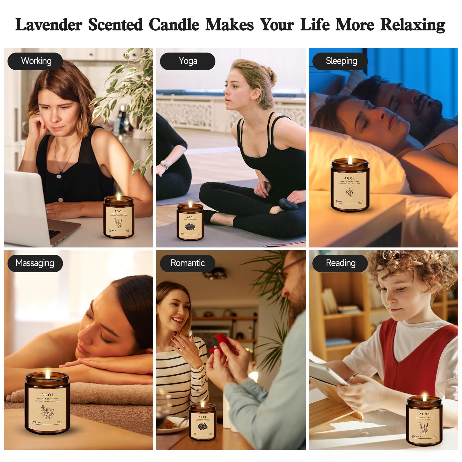 AGOL cotton wick candle burn demonstrates clean, even burn.