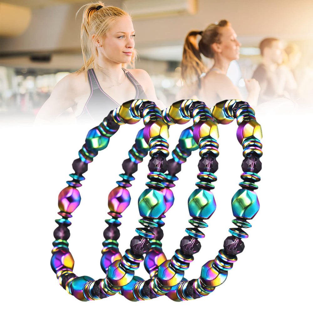 AGSIXZLAN magnetic hematite beads close-up highlighting a fashionable wellness accessory for balance and vitality.