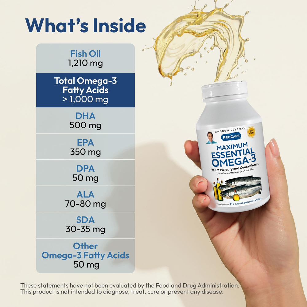 Ahiflower plant-based omega-3 blend for a balanced daily intake.