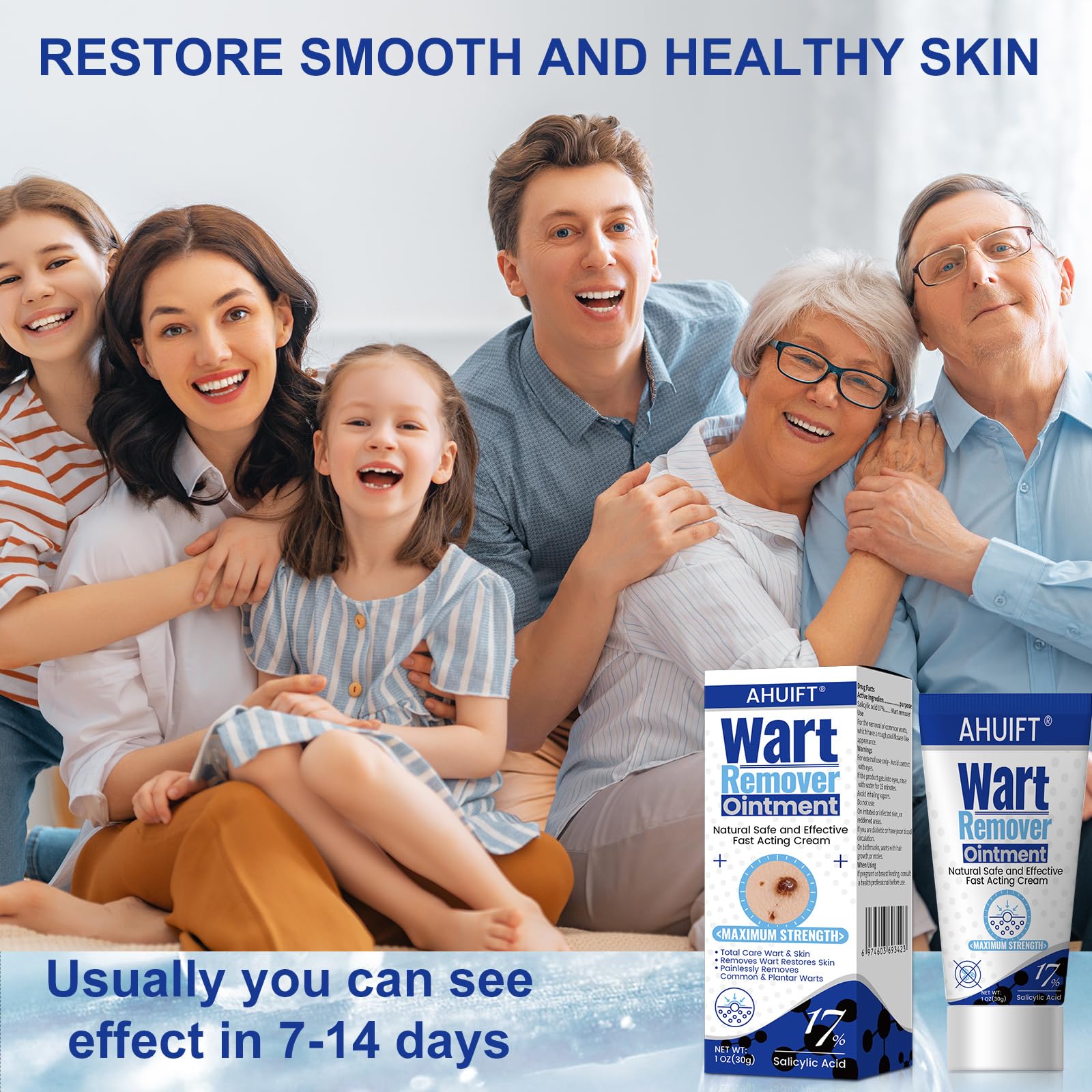 AHUIFT Wart Remover applied on plantar wart area for potential results.