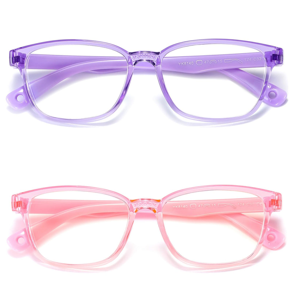 Gafas AHXLL para niños, bloqueo de luz azul, dos pares para uso diario.