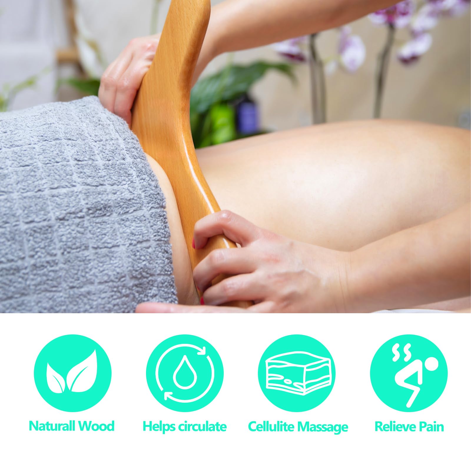AICNLY nine-wheel cellulite roller for whole-body massage sessions.