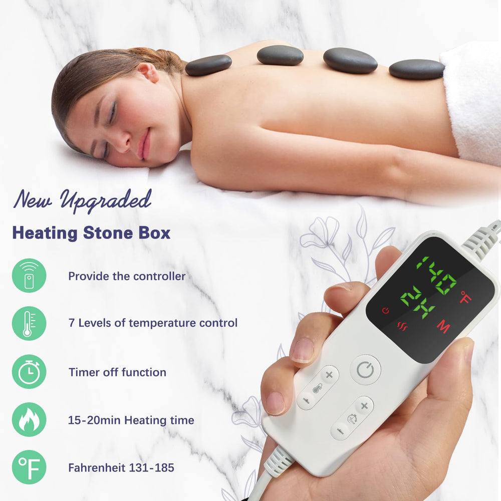 AICNLY facial and body routines using heated stones for balanced glow.