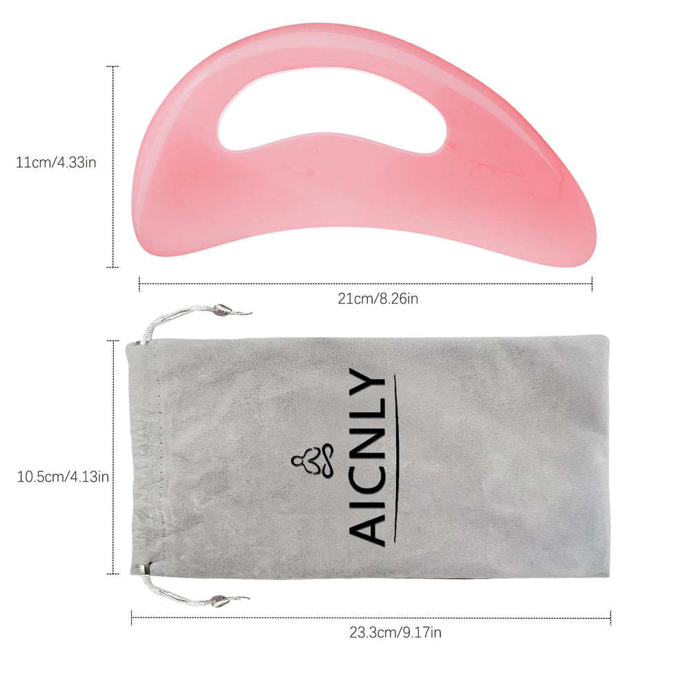 AICNLY Guasha rosa viene con bolsa suave para regalo.