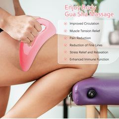 AICNLY Guasha de doble cara ergonómico facilita agarre cómodo para cuello y espalda.