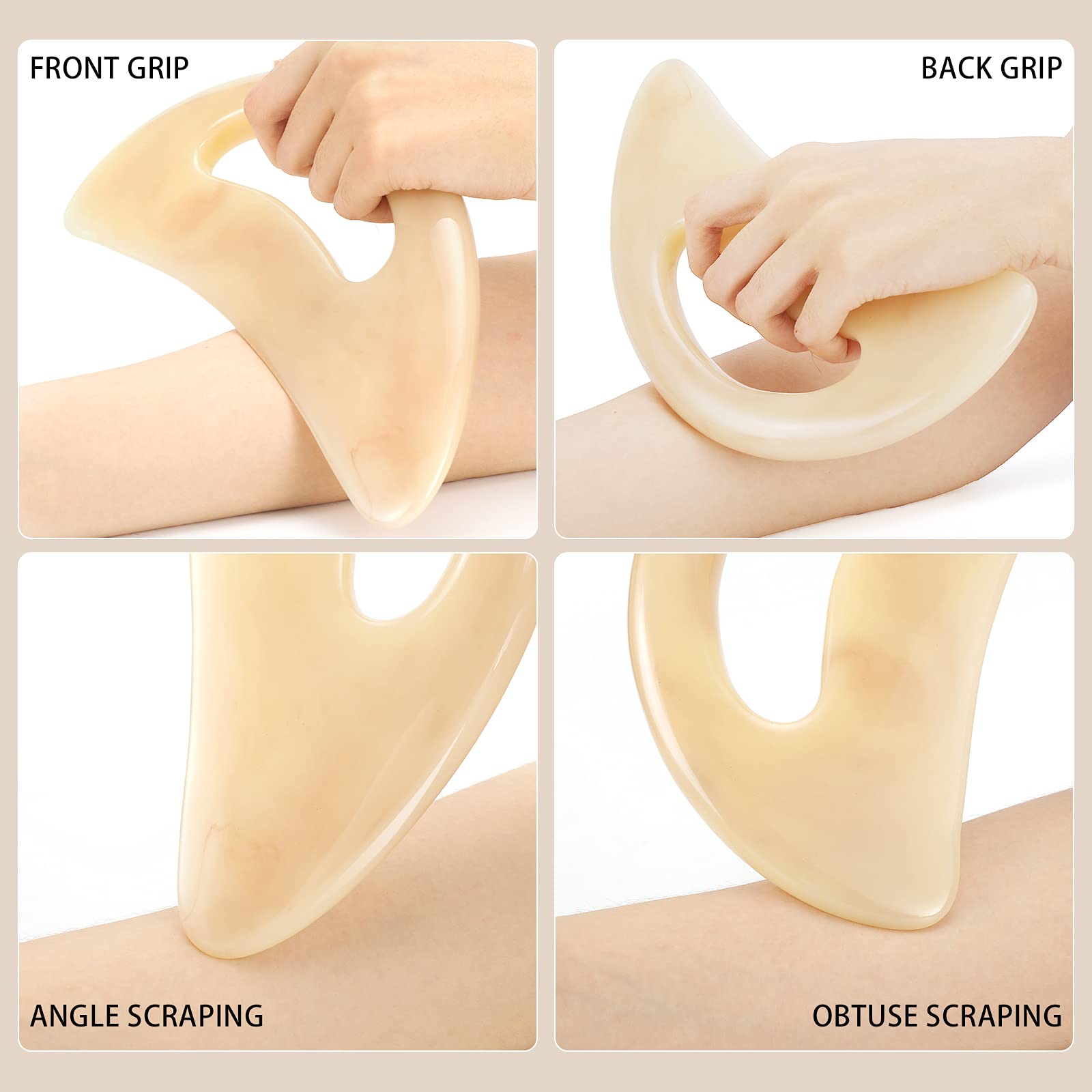 AICNLY gua sha grande de resina para cintura, ayuda a la circulación y tono.