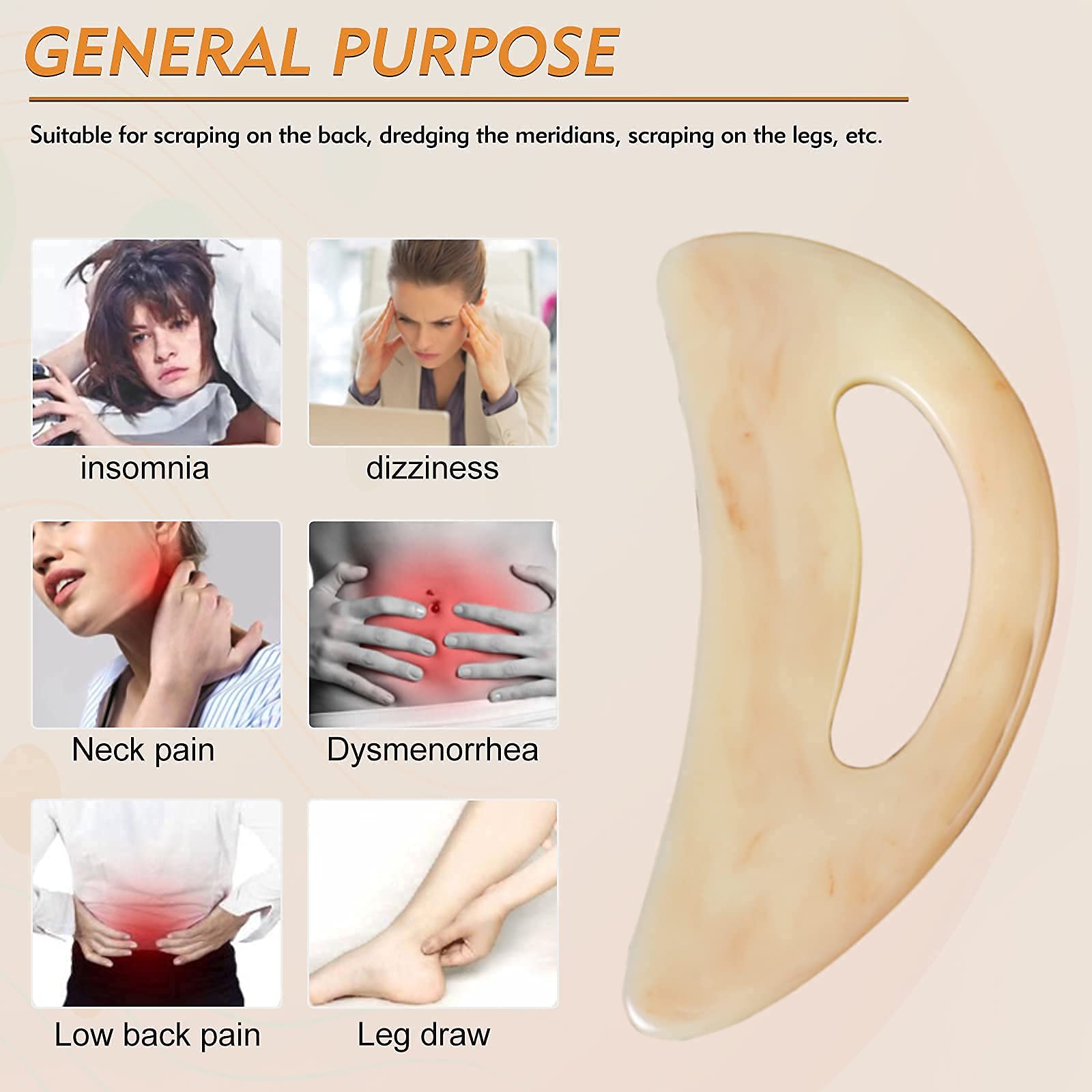 AICNLY gua sha grande de resina para piernas, alivia fatiga y mejora la piel.