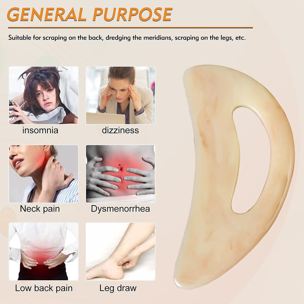 AICNLY gua sha grande de resina para piernas, alivia fatiga y mejora la piel.