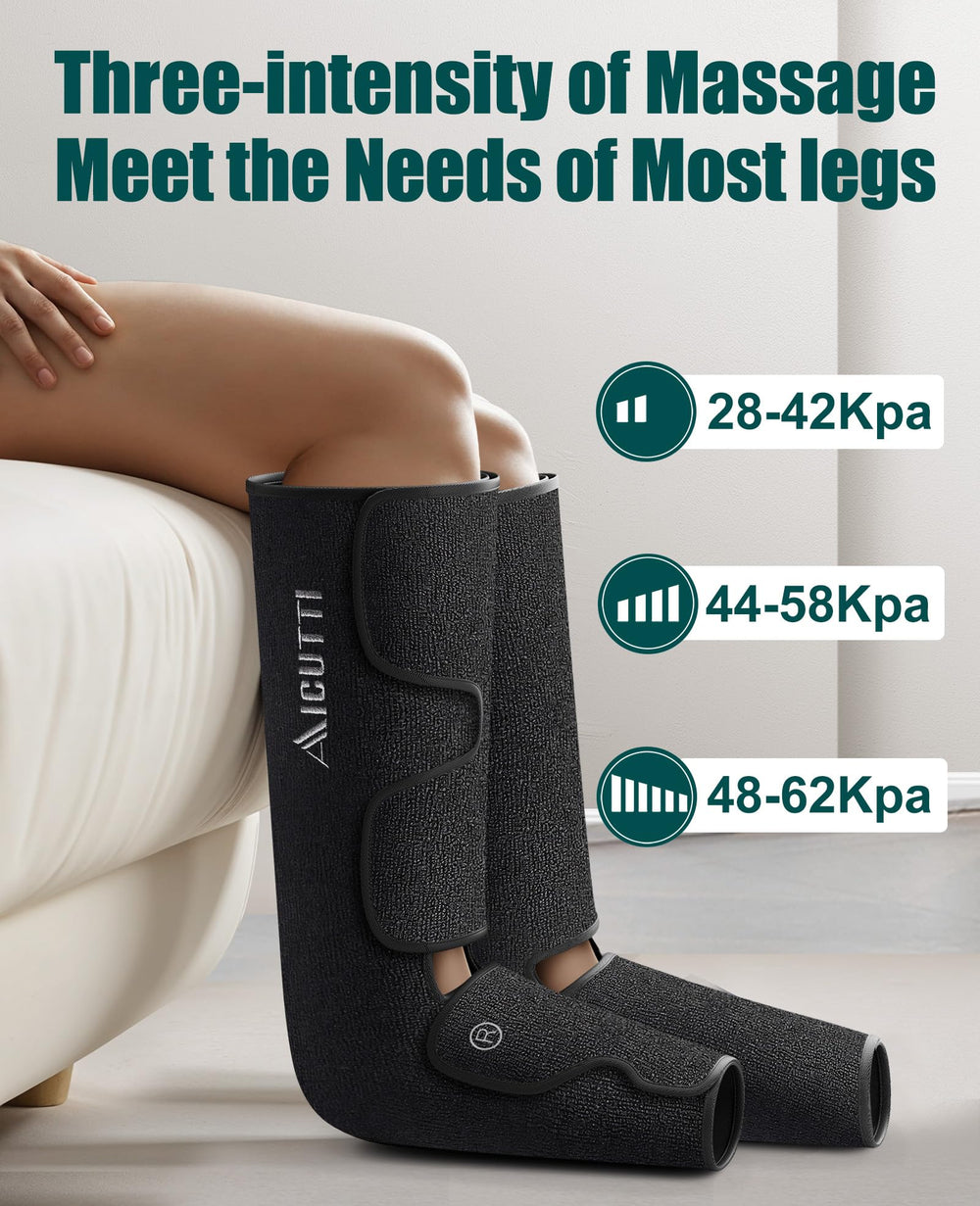 AICUTTI adjustable leg-wrap extensions fit most users comfortably.