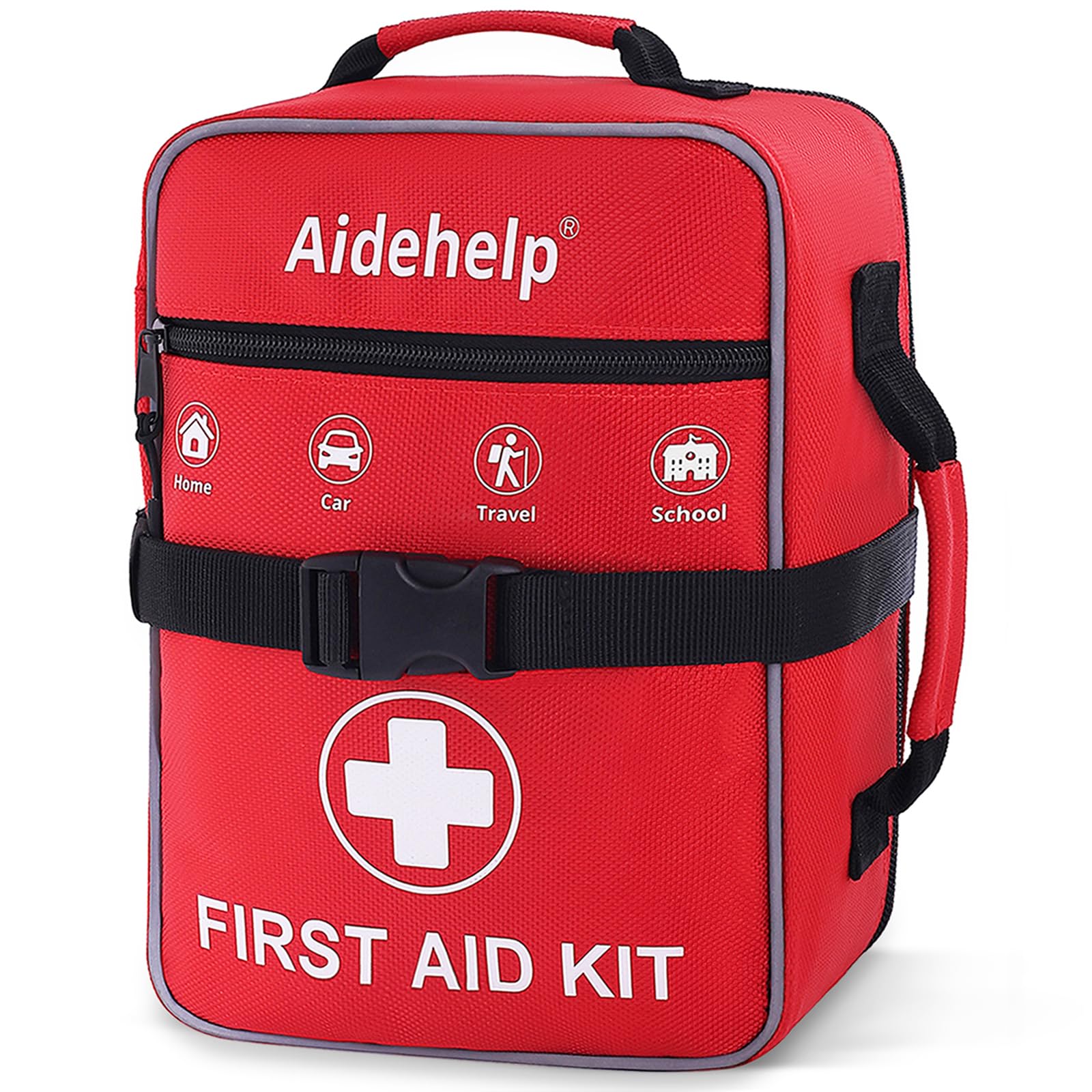 Aidehelp 520-piece first-aid kit with organized compartments for quick access.