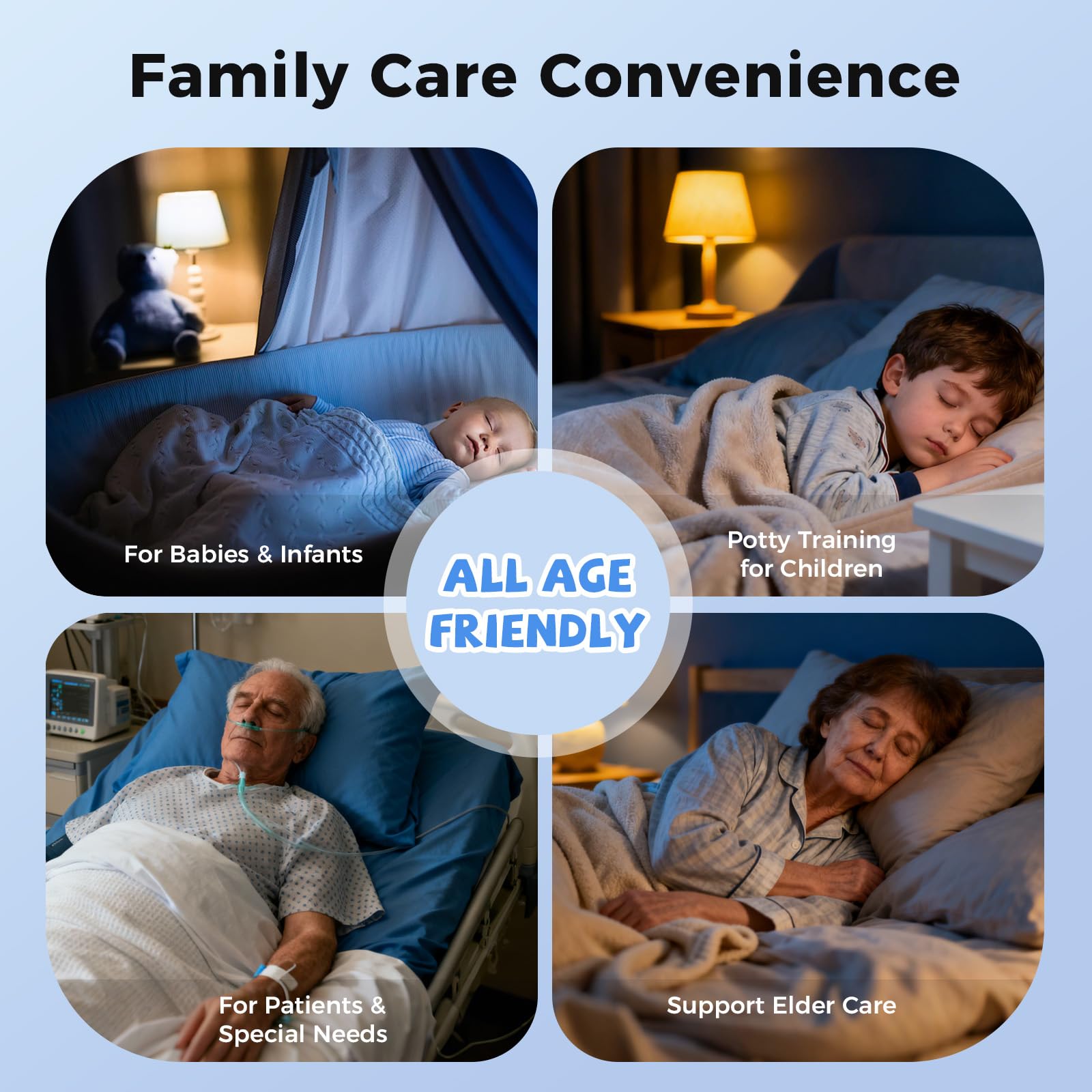 AIECCEGILS compact bedside unit positioned for easy reach at night.
