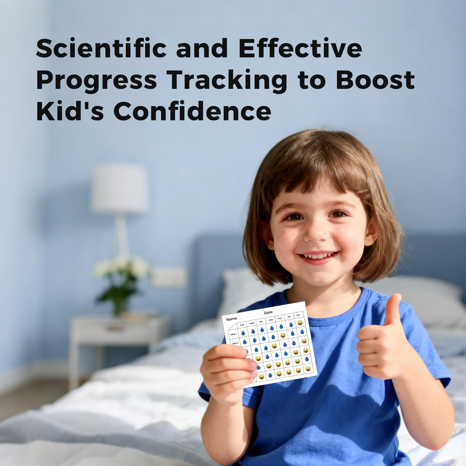 AIECCEGILS water drop stickers for tracking bedtime results.
