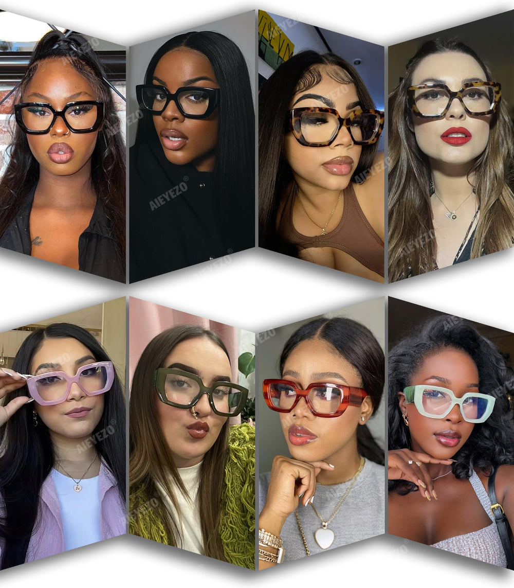 AIEYEZO blue light blocking lens close-up, clear contrast and reduced eye strain