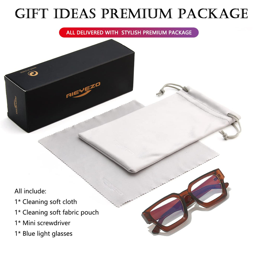 AIEYEZO brown frame glasses ready for daily wear and protection