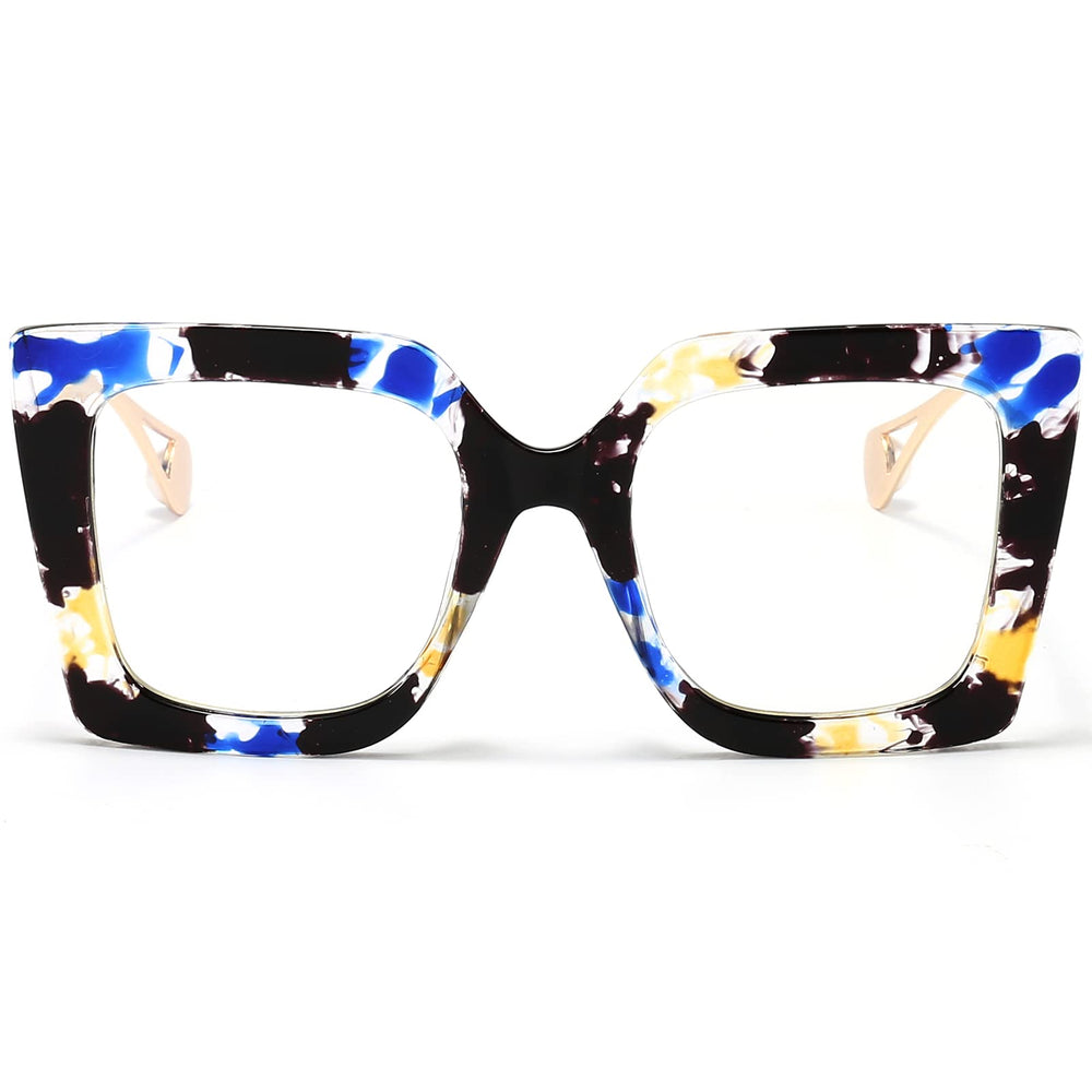 AIEYEZO flower-patterned oversized blue light glasses reduce screen glare while styling your look