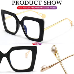 AIEYEZO oversized blue light glasses square frame design for bold daily wear