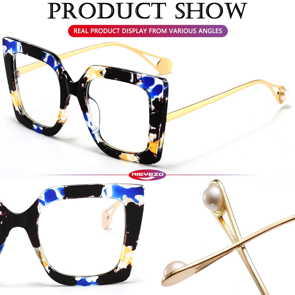 AIEYEZO square-frame oversized glasses fuse fashion with glare reduction