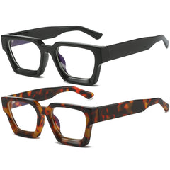 AIEYEZO square thick frame glasses in black for enhanced comfort and style.
